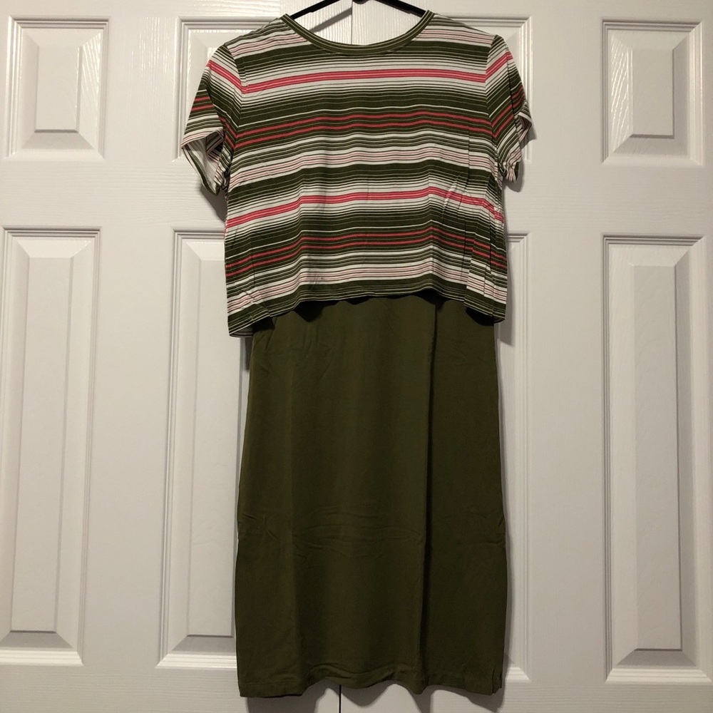 Olive Green Dress w/ removable top